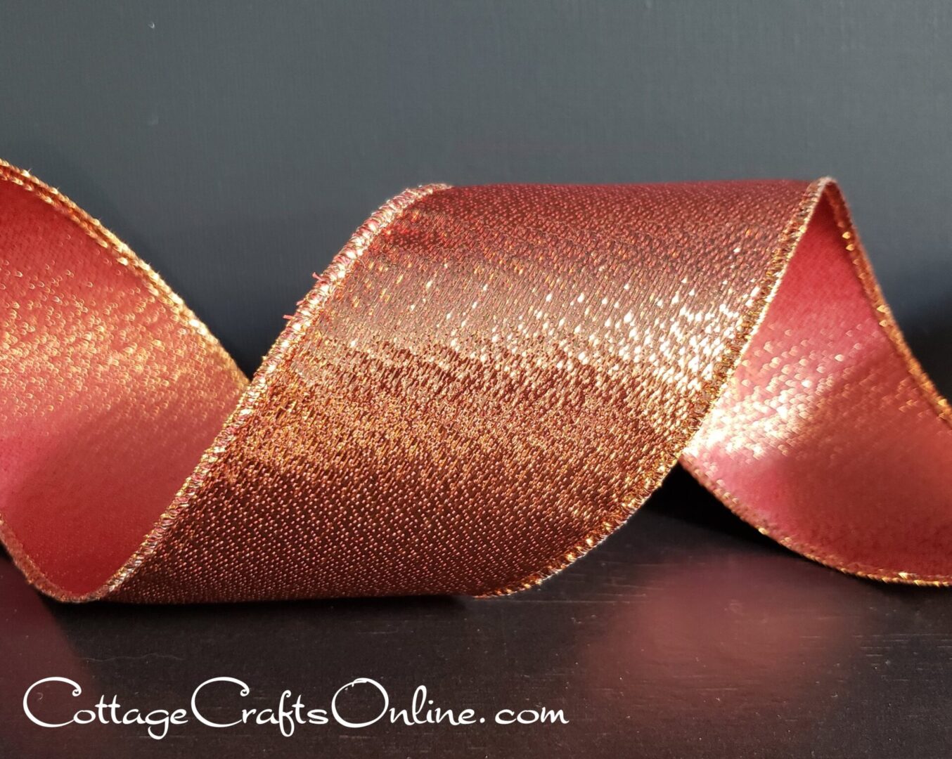 A close up of the ribbon on a table