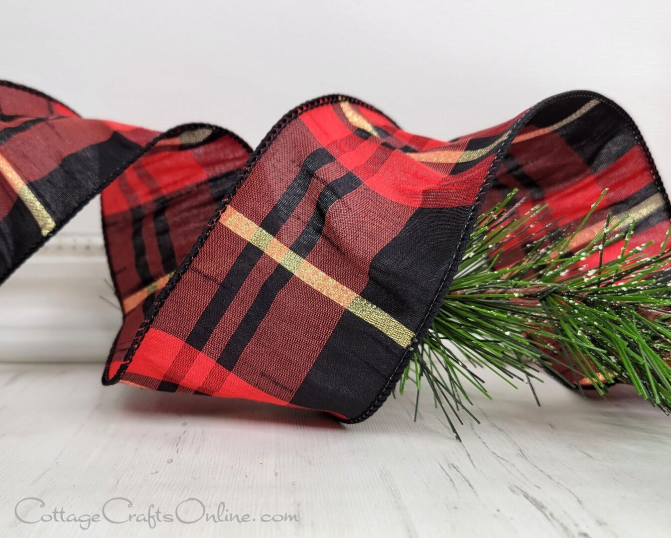 rr randolph gold black red plaid christmas 40-013