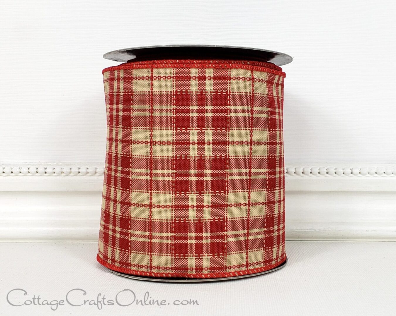 red beige tan natural stitch check plaid ds 100 macedon 4 inch-002