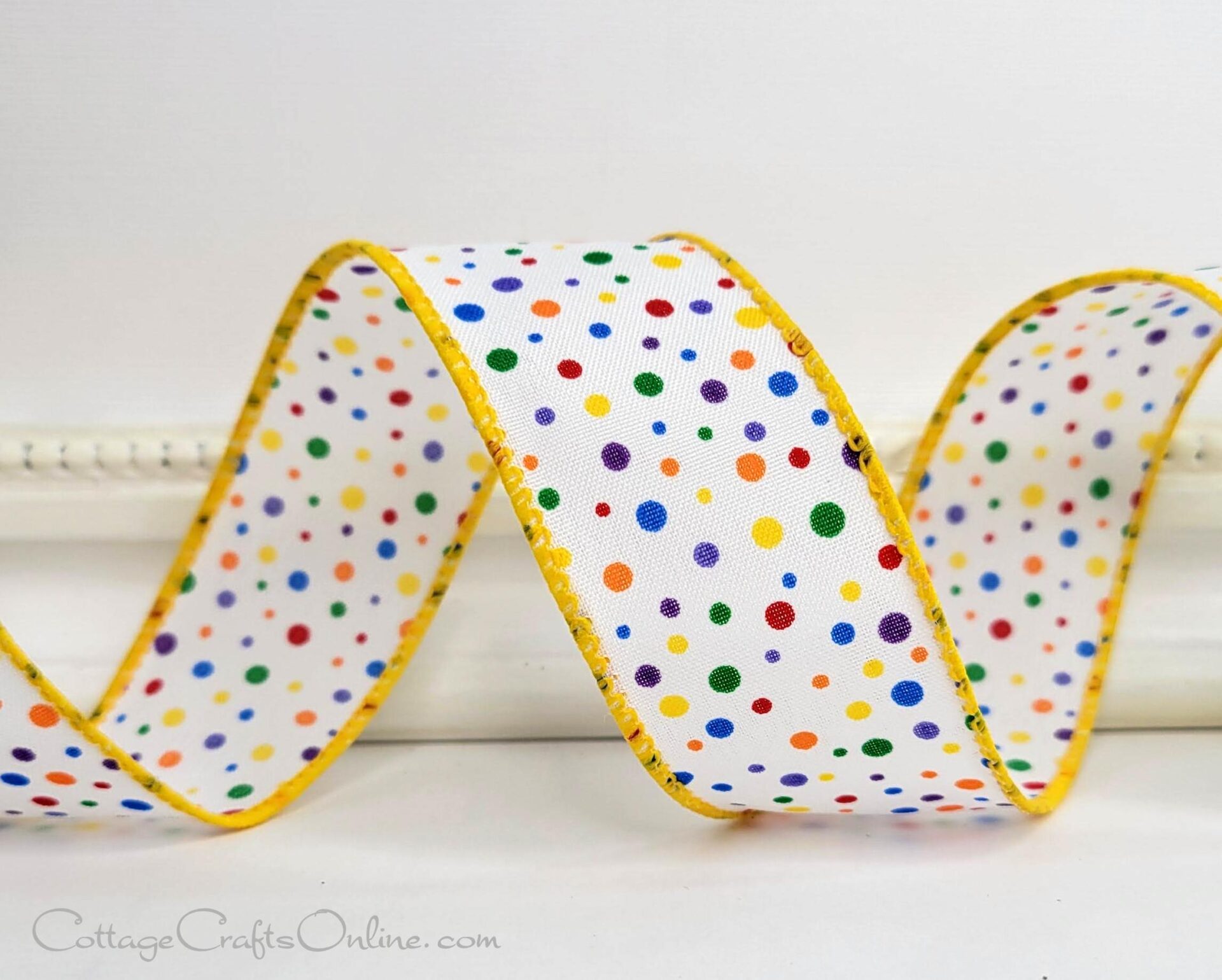 spring multi mini dots yellow carnival.25-017