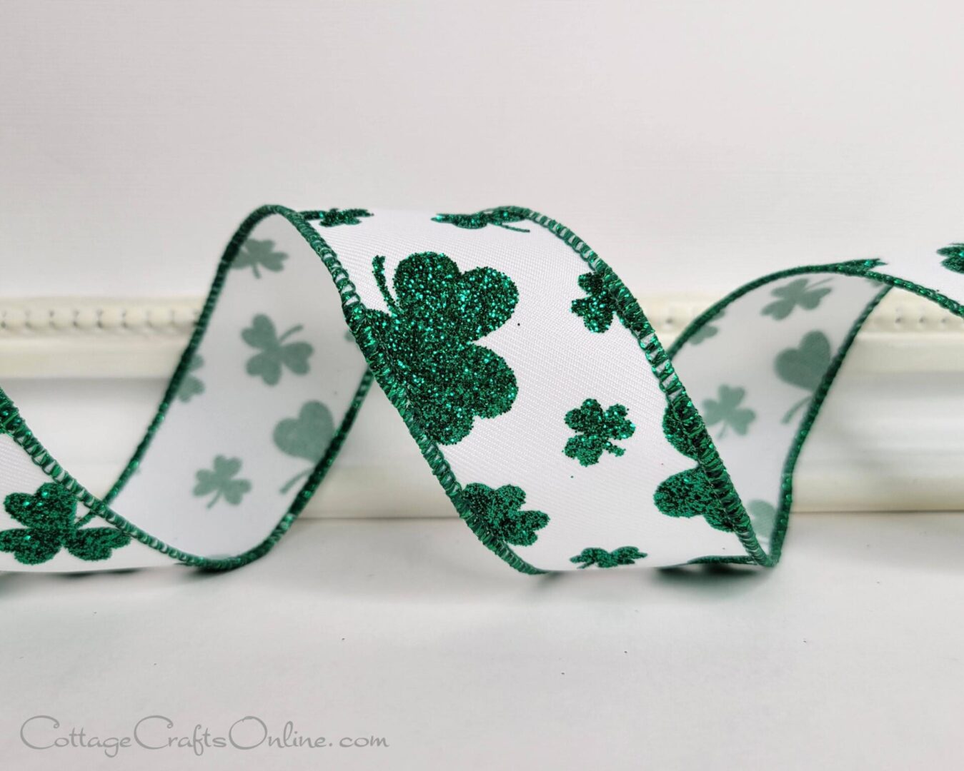 clover field green glitter shamrocks st patrick
