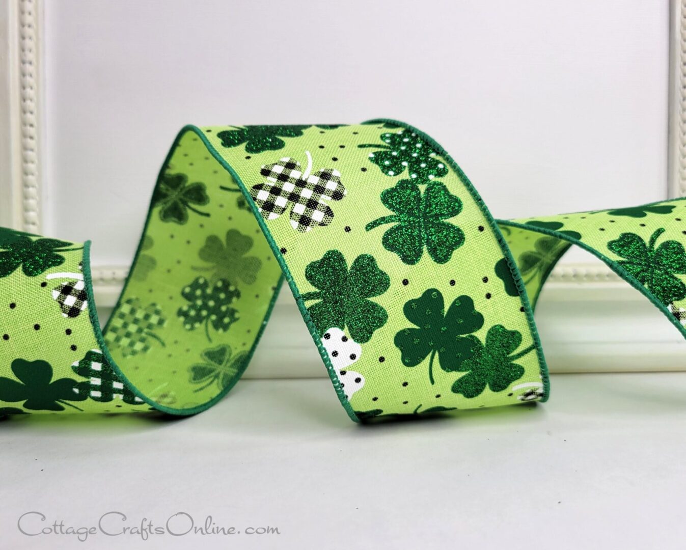 wilde st patrick clover patterned shamrock green.25-048