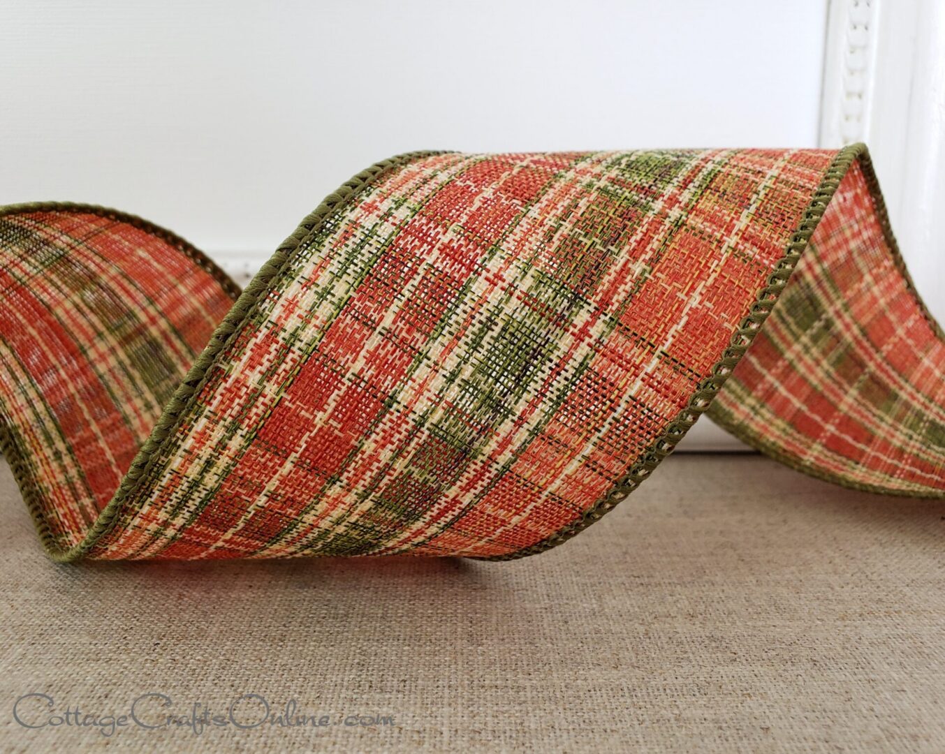 cb Fall Plaid Royal Orange Moss Rust Cream 40 forest glen -008